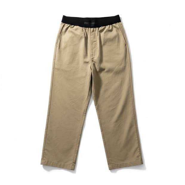 피어 오브 갓 베이지 로고 밴딩 팬츠 M