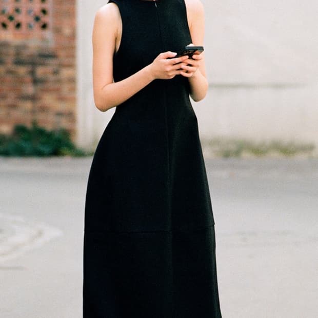 [새상품급]아모멘토 아워글래스 원피스 블랙드레스