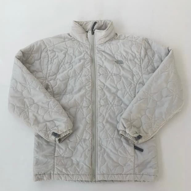 노스페이스 경량 패딩 자켓 화이트