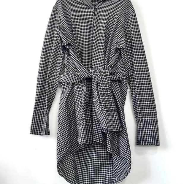 DELADA 더블 레이어드 체크 원피스