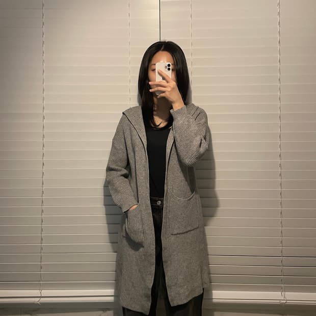 막스마라 후드 니트 가디건