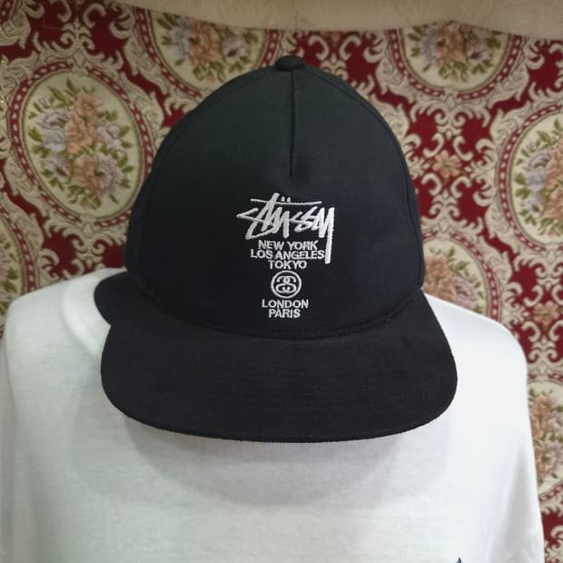 스투시 월드투어 스냅백 모자 stussy
