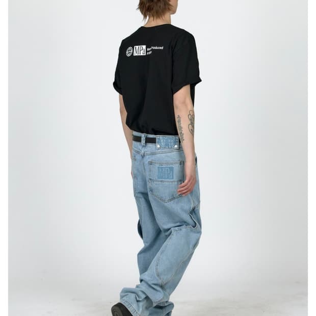 플라스틱프로덕트 calf pocket pants (Steel Blue)