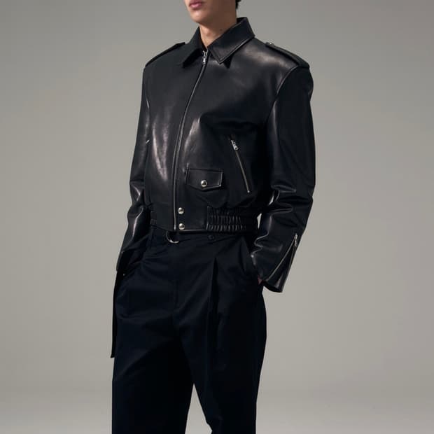 [구매] 노이스 클래식 램스킨 블루종 레더 자켓 L