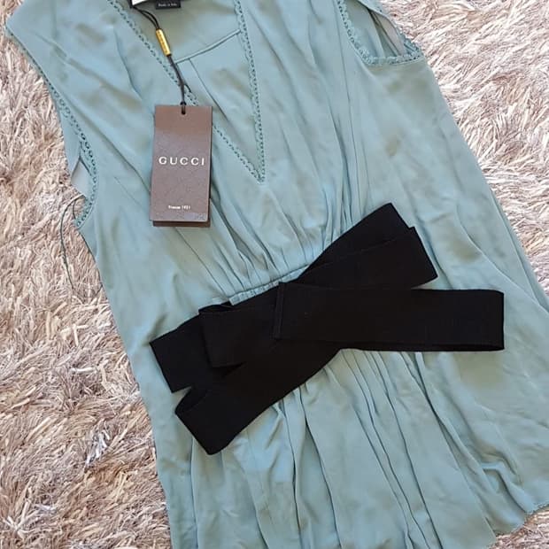 정품) GUCCI 구찌 리본 블라우스