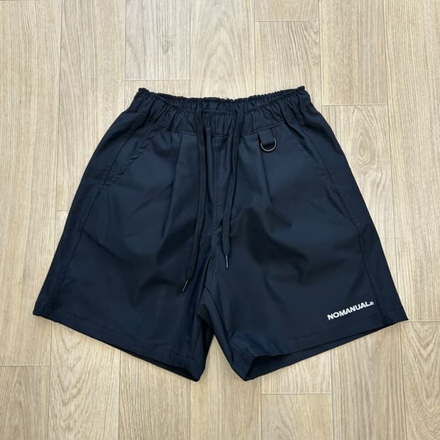 NOMANUAL 노매뉴얼 나일론 쇼츠 블랙 밴딩 반바지