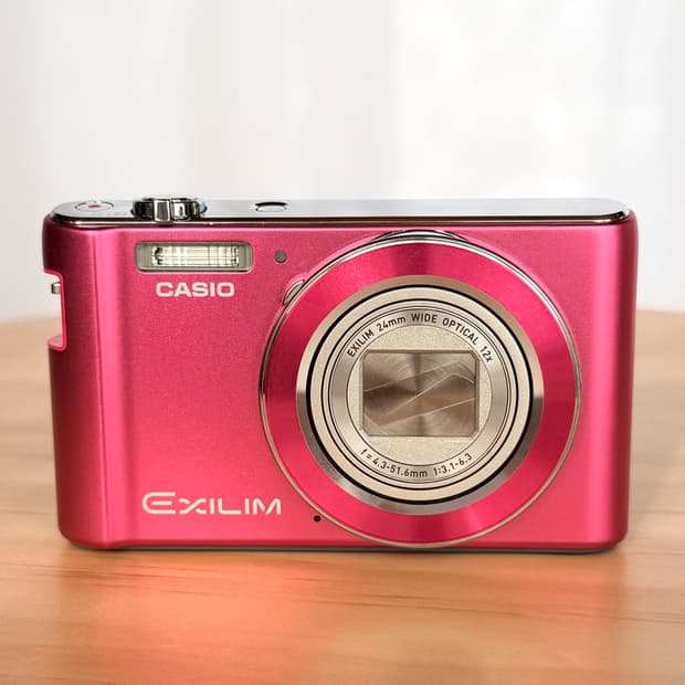 최상급)　카시오 EXILIM EX-ZS210 레트로 쨍한 핑크 빈티지디카