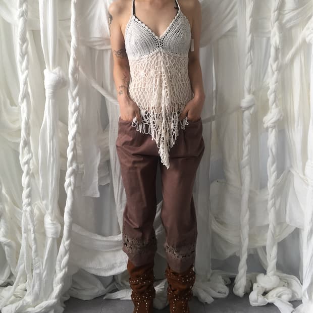 Crochet holter neck swim wear