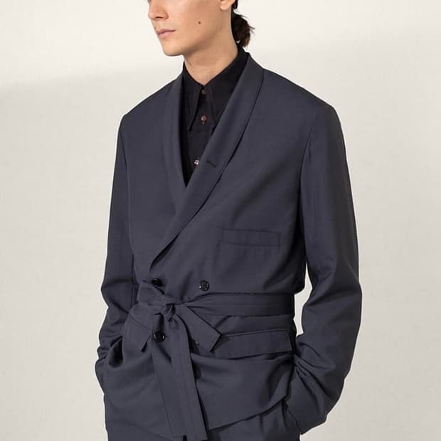 르메르 숄카라 더블자켓 앤트러사이트 m