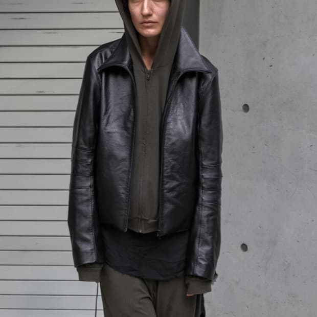 [2] 머듈 014 appendix leather jacket black