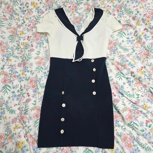 빈티지) 세라복st 코스프레 지뢰계 갸루 서브컬쳐 미니 원피스