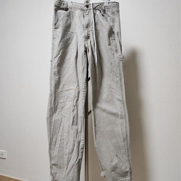 빈티지 칼하트 싱글니 카펜터팬츠 연그레이 30