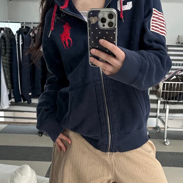 폴로 랄프로렌 빅포니 USA 성조기 후드집업 
