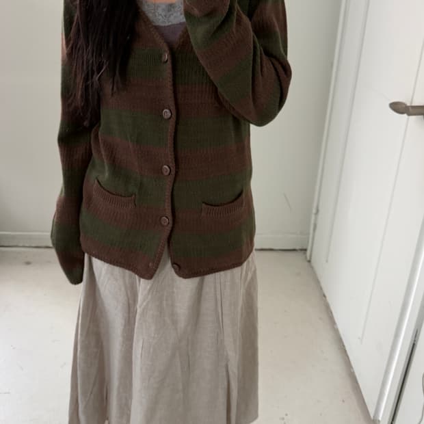 일본빈티지 두쫀쿠 레이스 가디건 세트