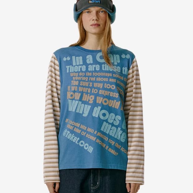 teket 테켓 롱슬리브 Stripe L/S Tee Blue