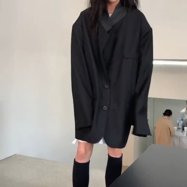 Amu 20ss 유니섹스 오버사이즈 블레이저