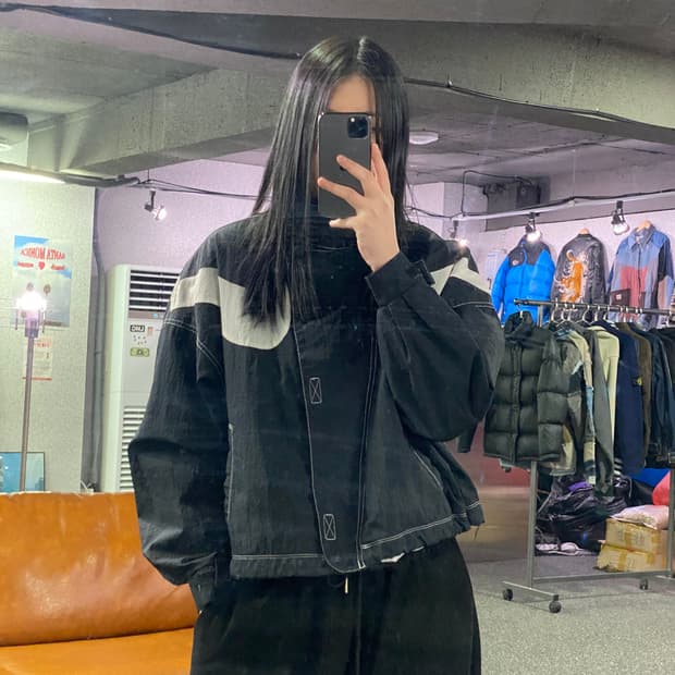 나이키 더블 스우시 나일론 바람막이 B3244