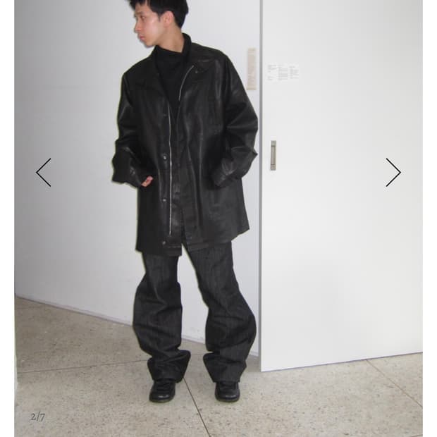 [새상품]리이리 레더 코트 Tank vintage leather coat