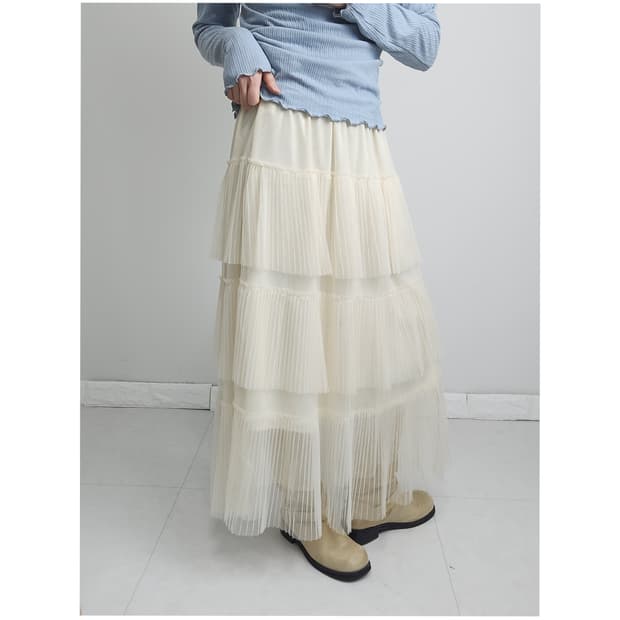 캉캉 샤 롱 스커트