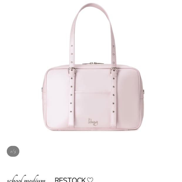 아이당클럽 스쿨백 미디엄 핑크