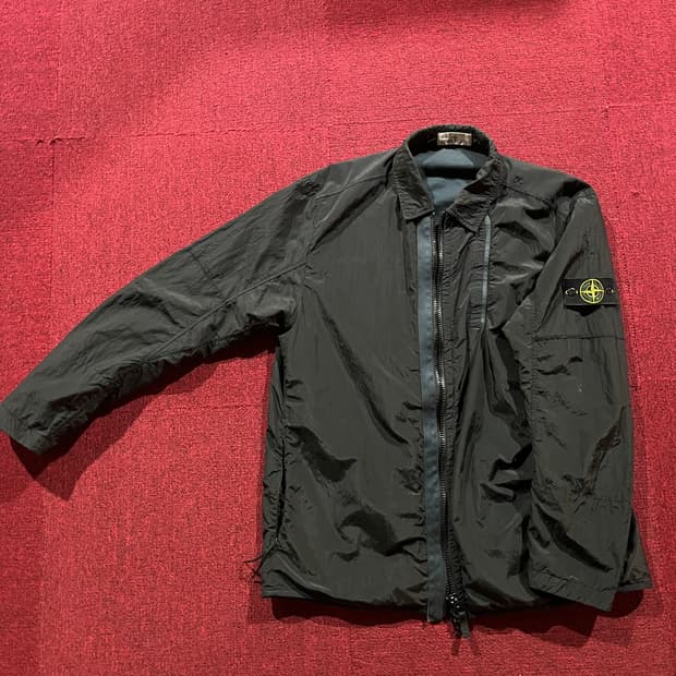 [XXL] 스톤아일랜드 17Fw 나일론메탈 셔츠 블랙