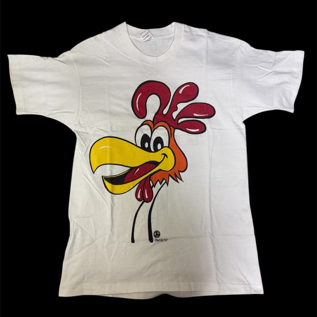 빈티지 90s cock 프린팅 티셔츠 L