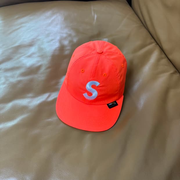 Supreme 슈프림 코듀라 오렌지 S로고 6패널 볼캡 모자 Orange