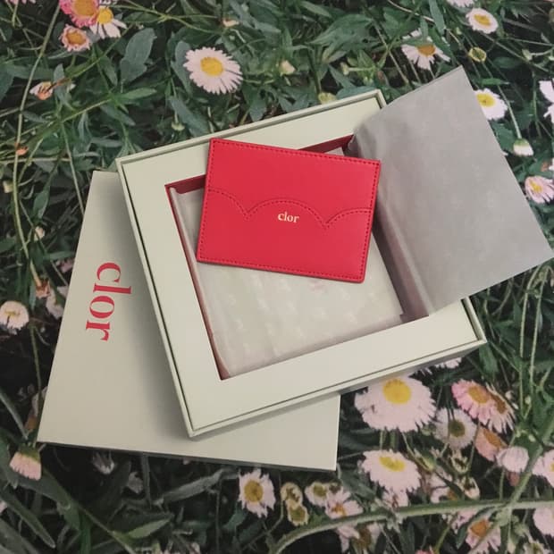 Clor 카드지갑 레드