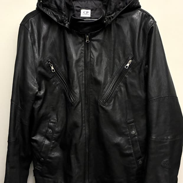 (L/100)C.P 컴퍼니 쉽스킨 양가죽 싱글 레더 고글자켓 