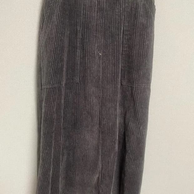 골덴 미디 스커트