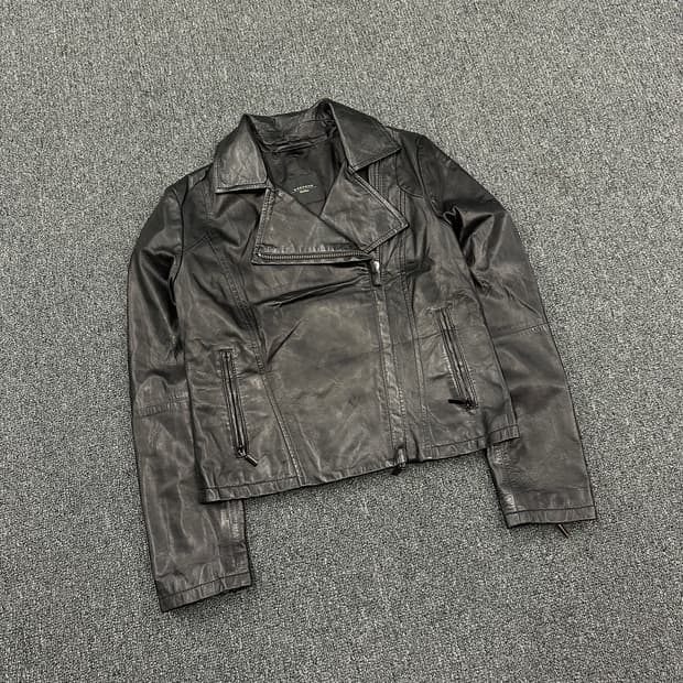 Max Mara WEEKEND 레이싱 자켓 레더자켓 블랙
