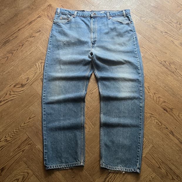 [44]90's 리바이스 USA 오렌지탭 505 빅사이즈 워싱 데님 팬츠