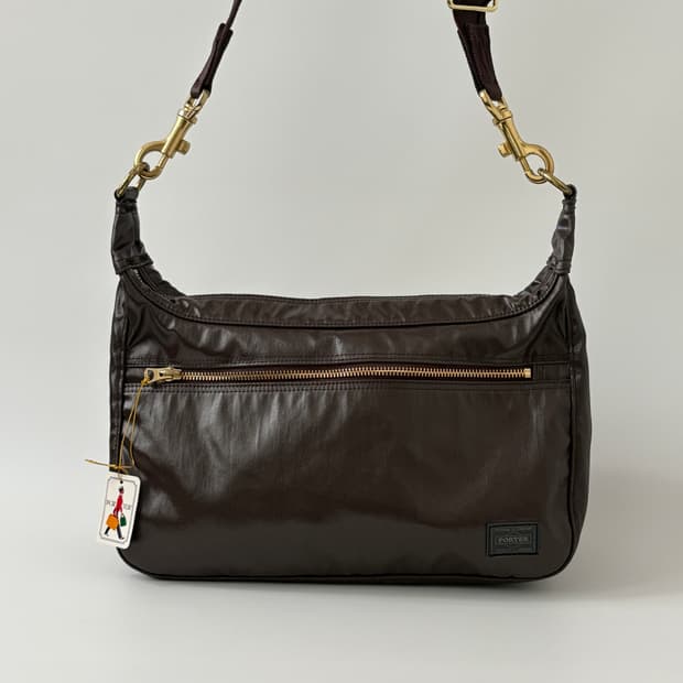 shine shoulder bag (brown)