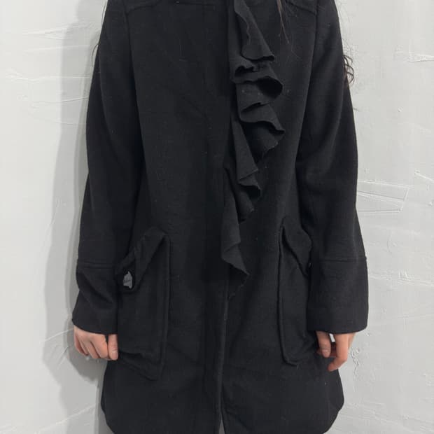 maliani frill hood coat