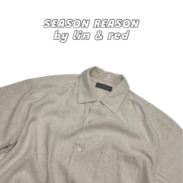 SEASON REASON by lin & red 미니멀 린넨 반팔 셔츠