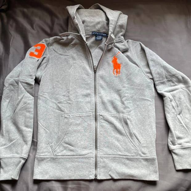 폴로 랄프로렌 빅포니 후드집업 그레이