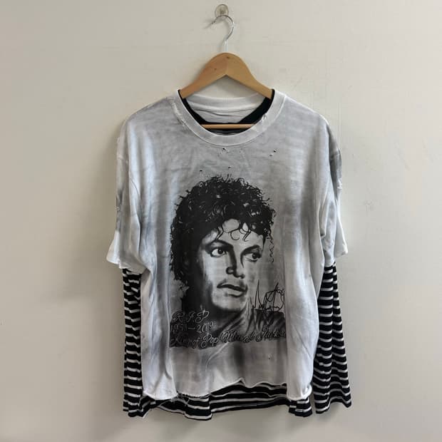 Michael jackson distressed tees (긴팔 포함)