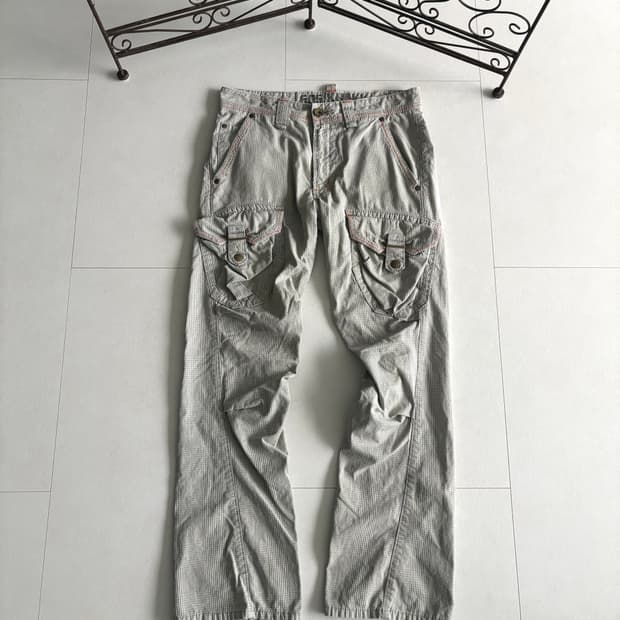 edwin) vintage check cargo pants