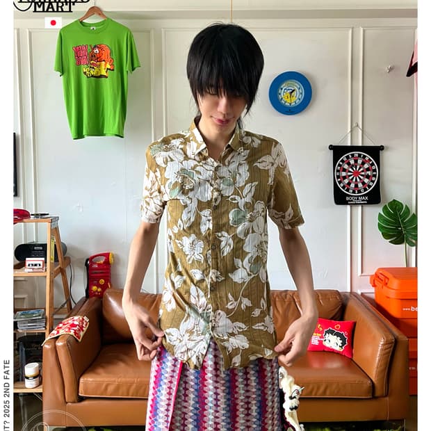 TORNADI MART Floral Pattern 1/2 Shirt