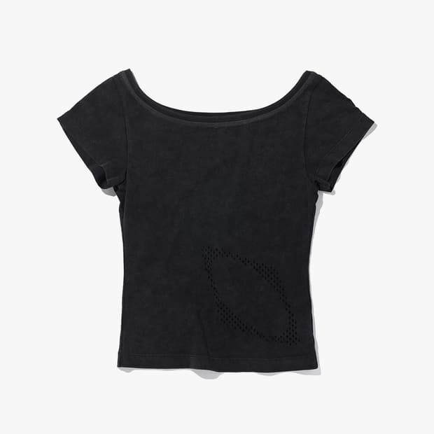 미스치프 블리치드 Bleached Wide Neck T-Shirt