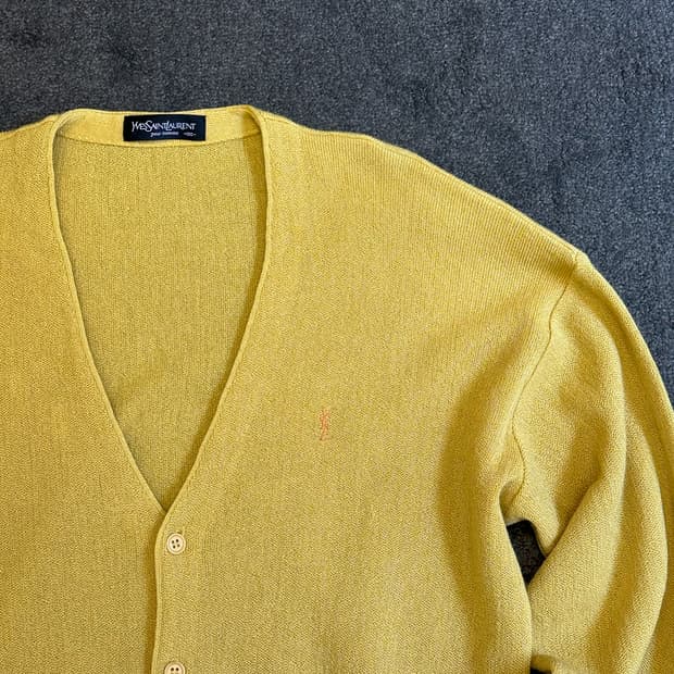 Yves Saint Laurent 옐로우 가디건 100