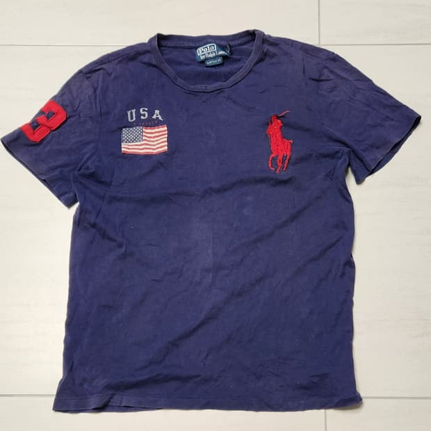 폴로 성조기 반팔 M