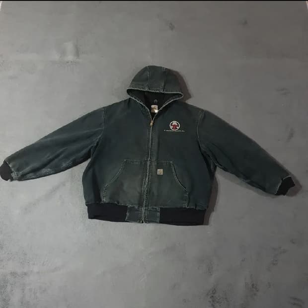칼하트 J25 모스그린 2XL 액티브 샌드스톤 워크자켓