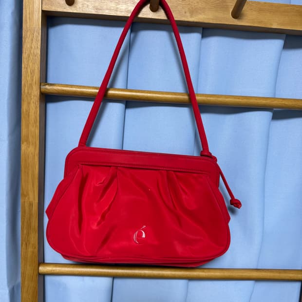 아카이브앱크 스커트백 레드 나일론 토트백 숄더백