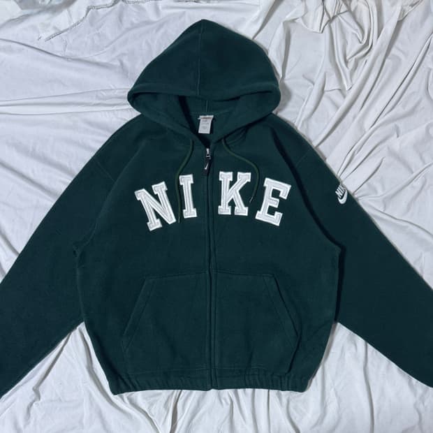 90s 나이키 빅 로고 플리스 후드집업