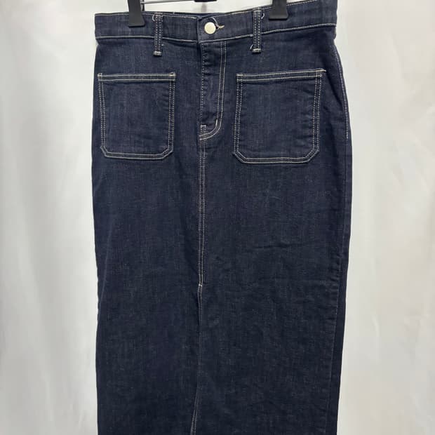 하울룩(Howluk)생지 데님 진청 롱스커트 L