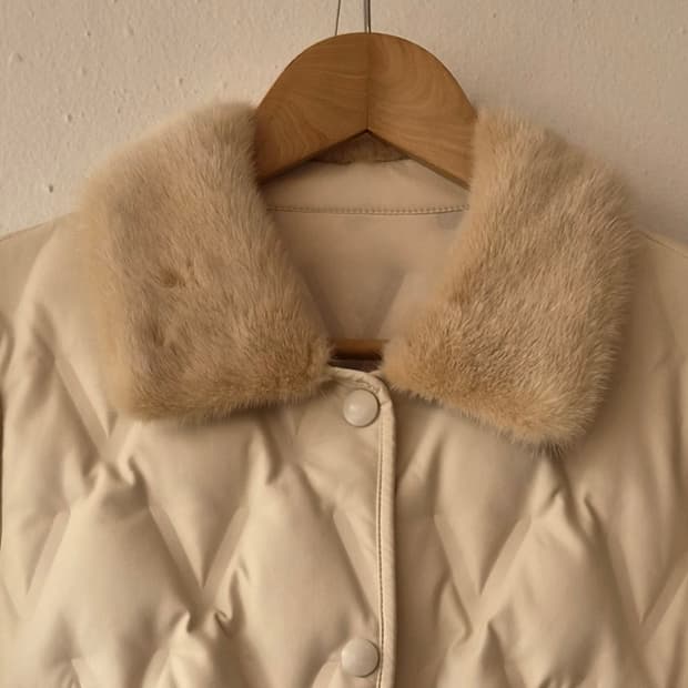 보니스팍스 Bonispax 여성 인조가죽구스밍크퍼자켓 5사이즈