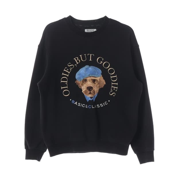 비욘드클로젯 강아지 그래픽 맨투맨 S