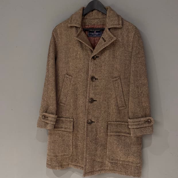 폴로 스포츠 해링본 트위트 코트자켓