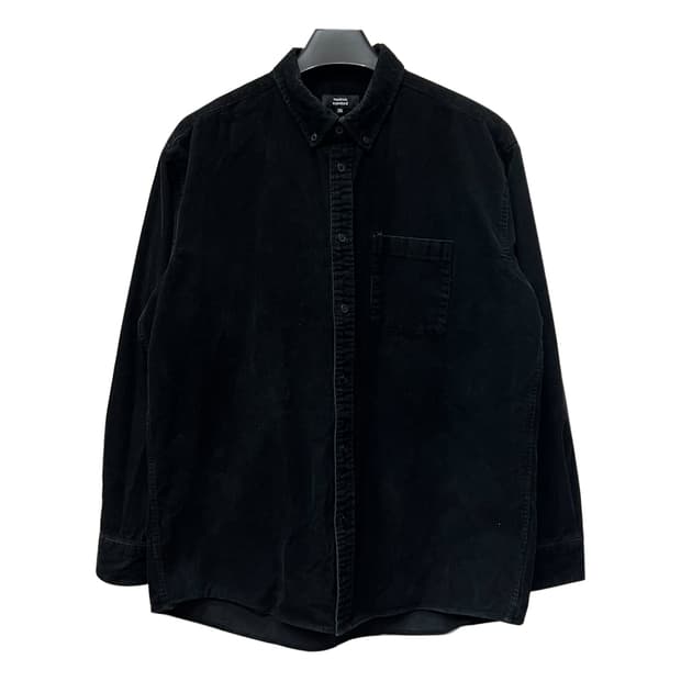 무신사 스탠다드 릴렉스핏 블랙 코듀로이 셔츠 2XL